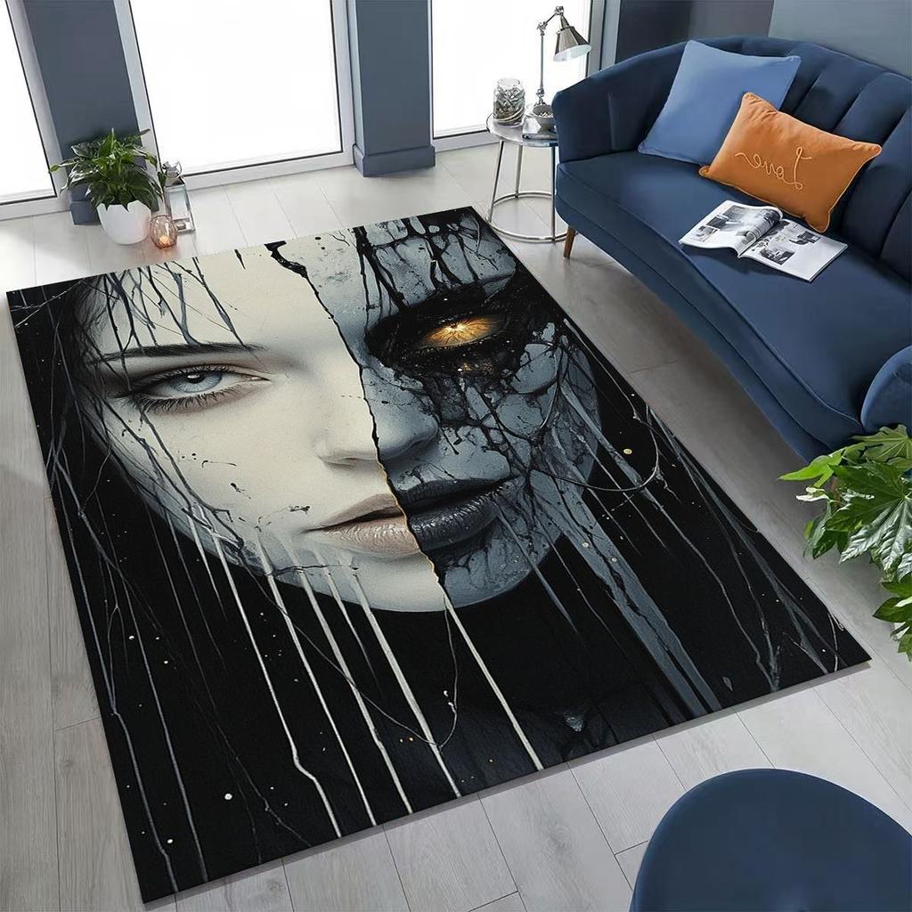 27 Style Terrifying Ghost Spirit Apparition Specter Gothic Rug for Bedroom Living Room Sofa Home Doormat Decor,Non-slip FloorMat