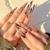 Artificial Nail Tips Full Cover Almond Plum Blossom Stiletto False Nails Fake Nails Wearable