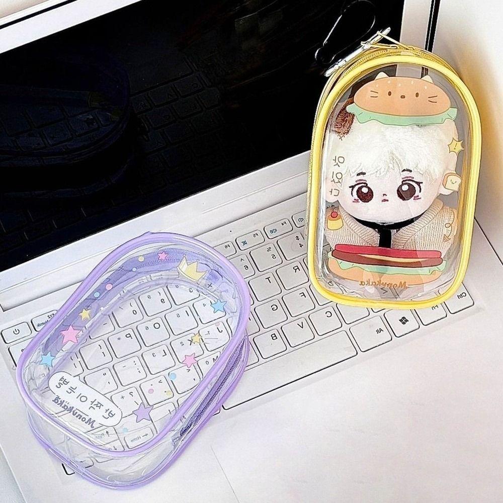 Clear Doll Storage Bag Cartoon Design Outdoor Doll Display Bag Doll Accessories