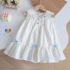 Cute Infant Girls Summer Sleeveless Embroidered Vest Dress Casual Comfortable Daily Wear Going Out Party Princess Dress