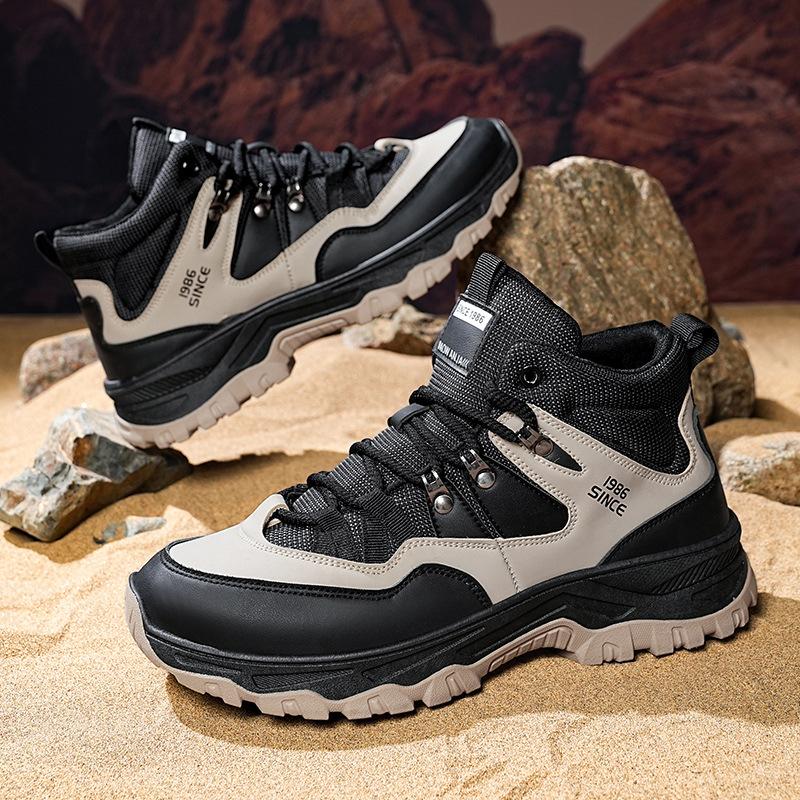 Outdoor hiking shoes men's high-top hiking shoes wear-resistant non-slip soles travel shoes summer waterproof work safety shoes