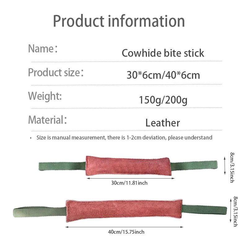 Biting Stick Interactive Training Stick Biting and Picking Up Cowhide Biting Stick Training Dog Pet Toys