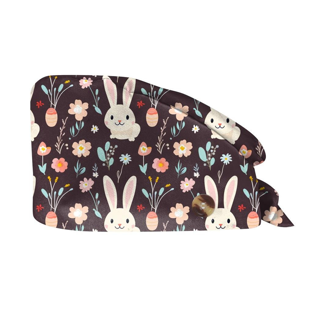 Fashionable Print Work Cap, Casual Women's Ponytail Cap, Wash Cap, Baotou Cap