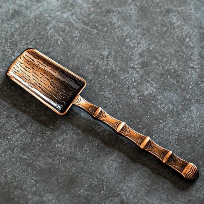 Legierung Teelöffel mit Retro Glücksverheißende Wolken Textur Kung Fu Tee Entnahmewerkzeug Teeschaufel Büro Haushalt Teezubereitungswerkzeuge