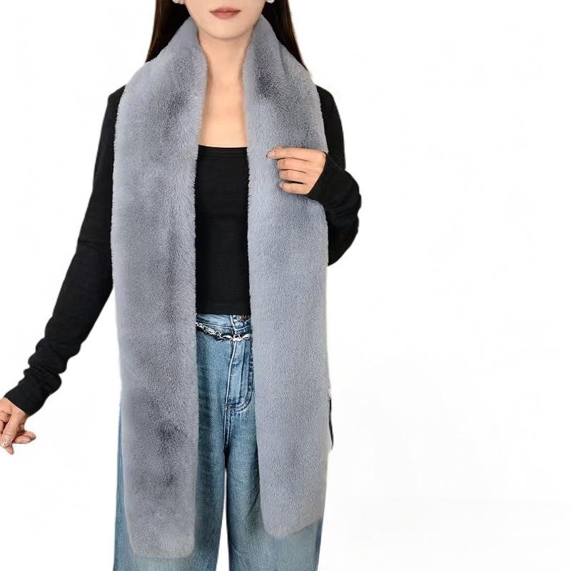 Imitation Fox Hair Scarf High-end Dress Shawl Extended Warm Scarf Fashion Fur Collar