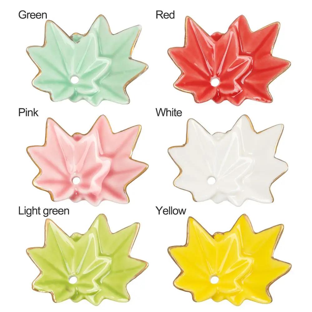 Creative Ceramic Cute Maple Incense Burner Plant Incense Holder Home Simple Agarwood Incense Stick  Table Decor