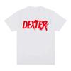 T-shirt Grafica Logo Schizzi di Sangue Dexter Serie TV Thriller Crime Classico Nera Unisex Uomo e Donna T-shirt