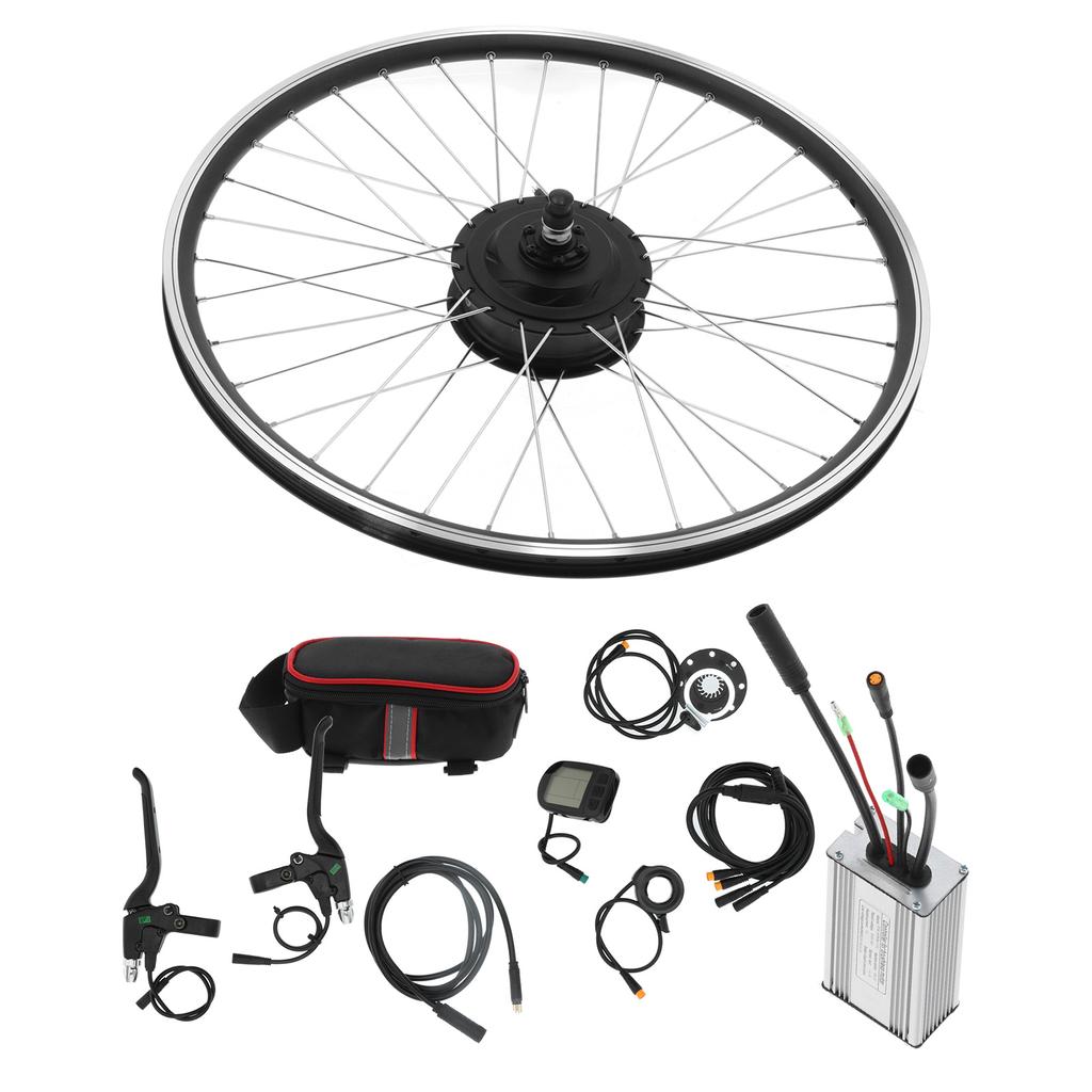 Electric Bicycle 27.5in Front Wheel Motor 48V 500W Conversion Kit with for KT LCD5 Display