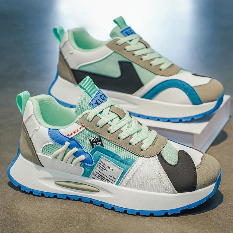 Forrest Gump Men'S Shoes Spring Heightened Platform Waffle Dad Casual Running Travel Youth Comfortable Sports Shoes