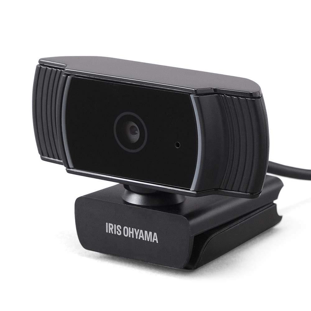 Iris Ohyama Full Field of Easy Webcam, HD, 2MP, 65° View, Autofocus, Built-in Microphone, Setup, ICA-652