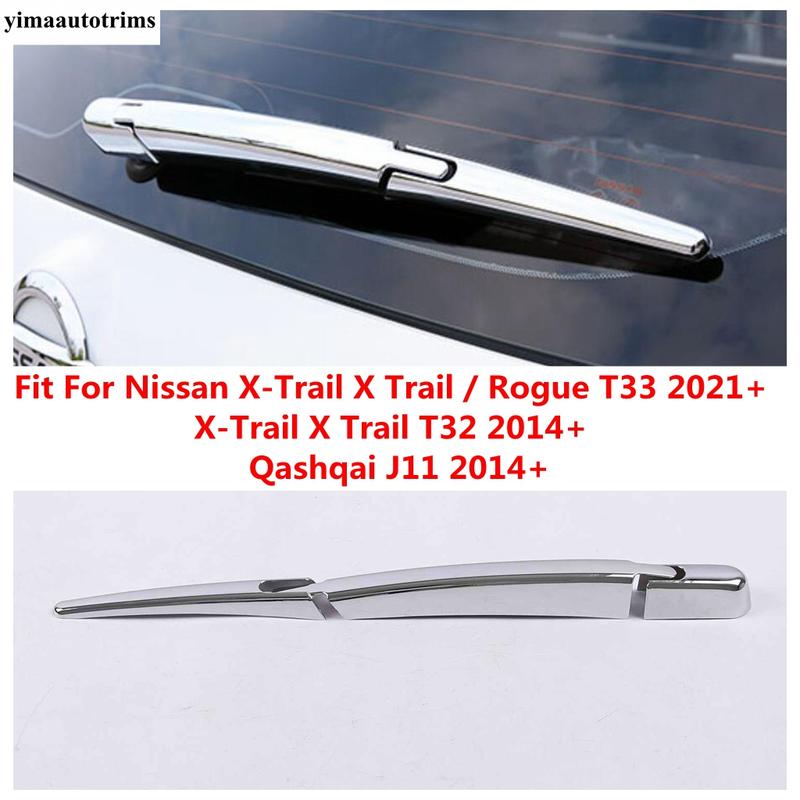 For Nissan Qashqai J11 2014 - / X-Trail X Trail / Rogue T33 - 2026 / T32 2014 - Rear Window Rain Wiper Cover Trim