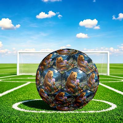 1pc Bear Moonlit Garden Durable Size 5 Soccer Ball Professional Match Training Football Indoor &Outdoor Sports Ball P60161