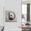 Sliding Door Lock Bathroom Kitchen Sliding Door Double Hook Lock Embedded Hidden Sliding Wooden Door Silver Single Hook Lock