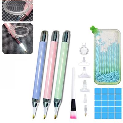 With Multifunctional Tips Lighting Point Drill Pens Magnifying Glass  for Nail Art
