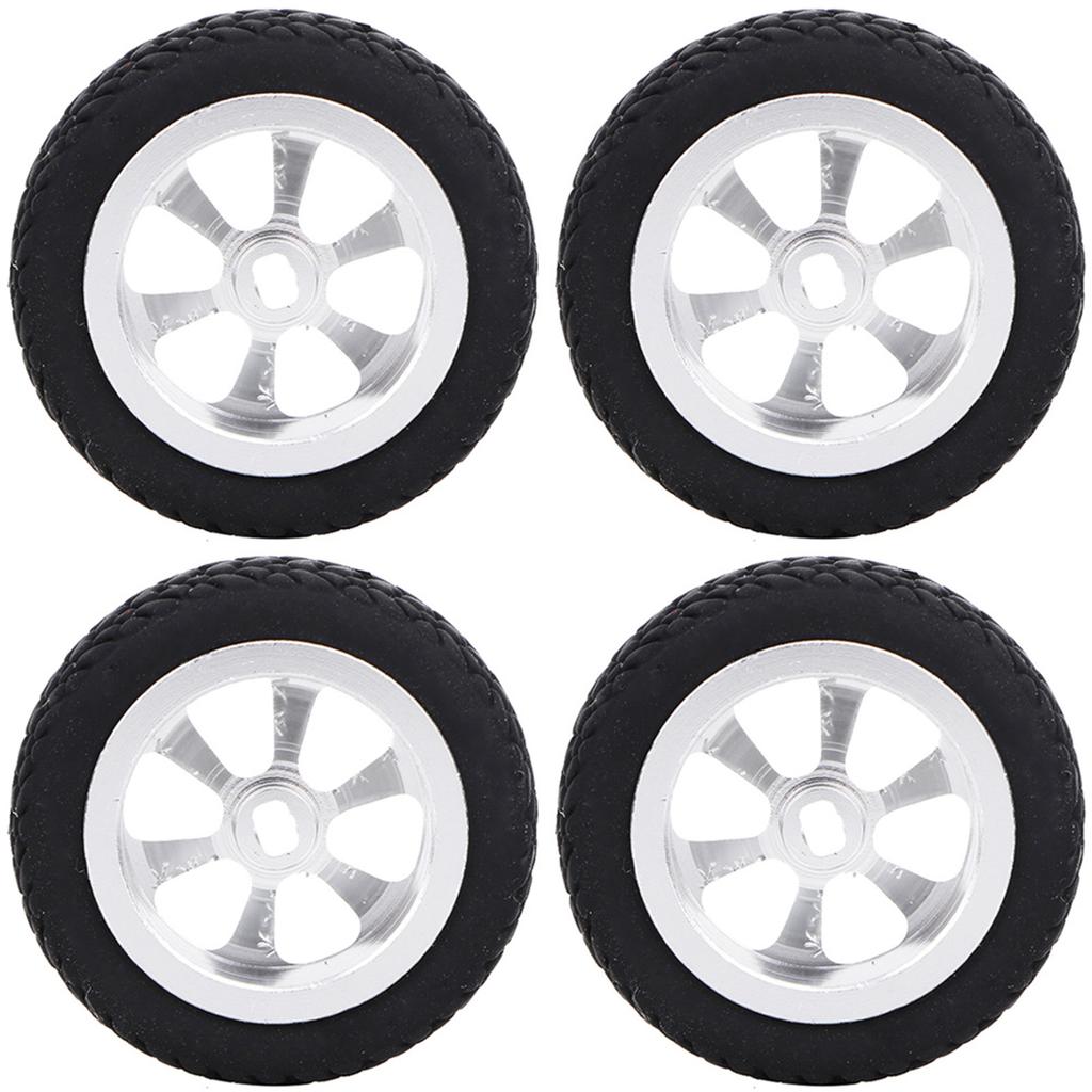 4PCS RC Car Model Accessories Fit for WLtoys 128 K98953 RC Aluminum Tires(Red)