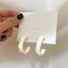 Korea Clear Acrylic Geometric C -Shaped Hoop Earrings For Women Girls Trends Hanging Earrings Party Travel Jewelry Gifts