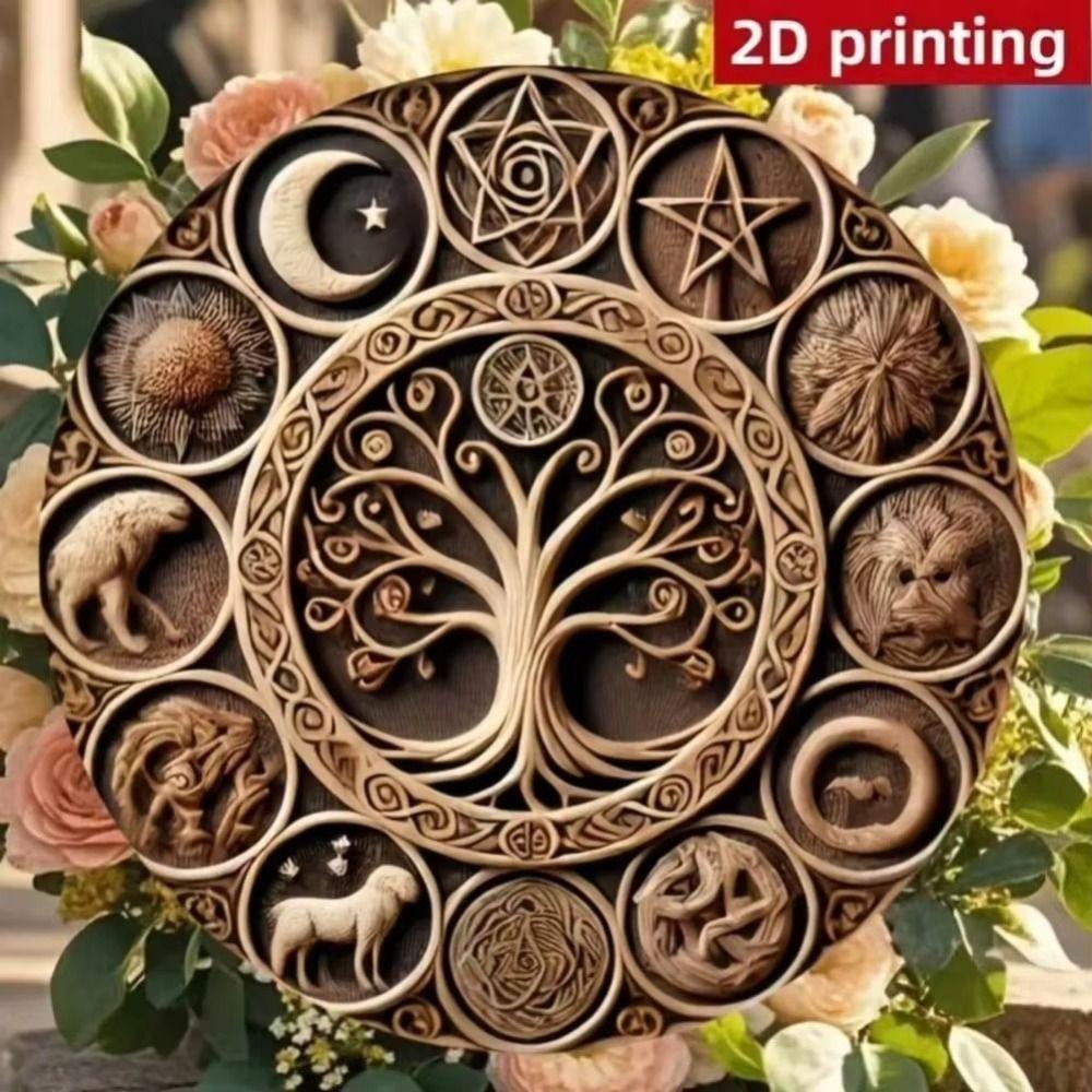 Metal Lotus Mandala Wall Art Spiritual Yoga Decor for Bedroom 20x20 cm