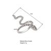 1pc Snake-shaped Ring Female Ring Full of Ins Tide Ring Opening Index Finger Ring