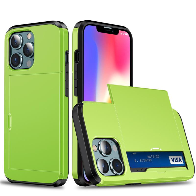 Applicable to iPhone17ProMax mobile phone case, Apple 16 card slider cover armor Samsung S25 armor Note20