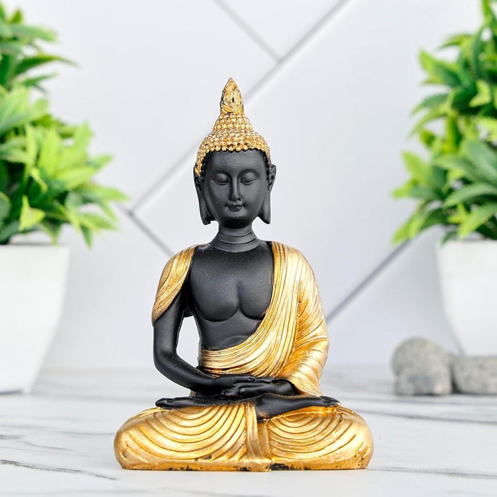 New Sitting Meditating Buddha Statue Showpiece Idol Home Decor Items for Living Room and Gifts