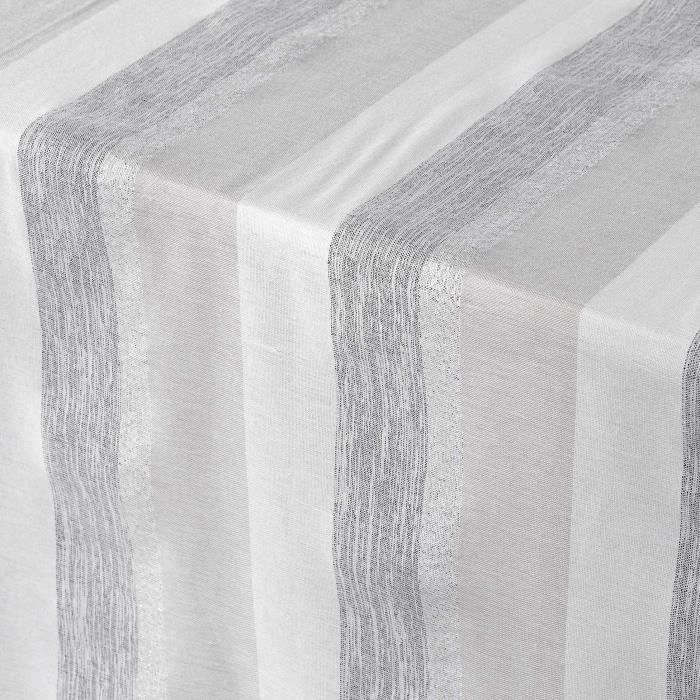 Nappe - Eldora - 140 x 240 cm - Coton tissé - Imprimé métallisé - Crème