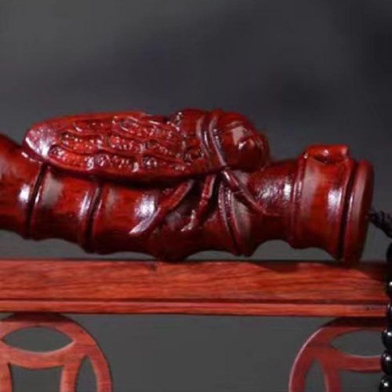 Rosewood Qilin Pixiu Hand-Carved Pendant Ornament