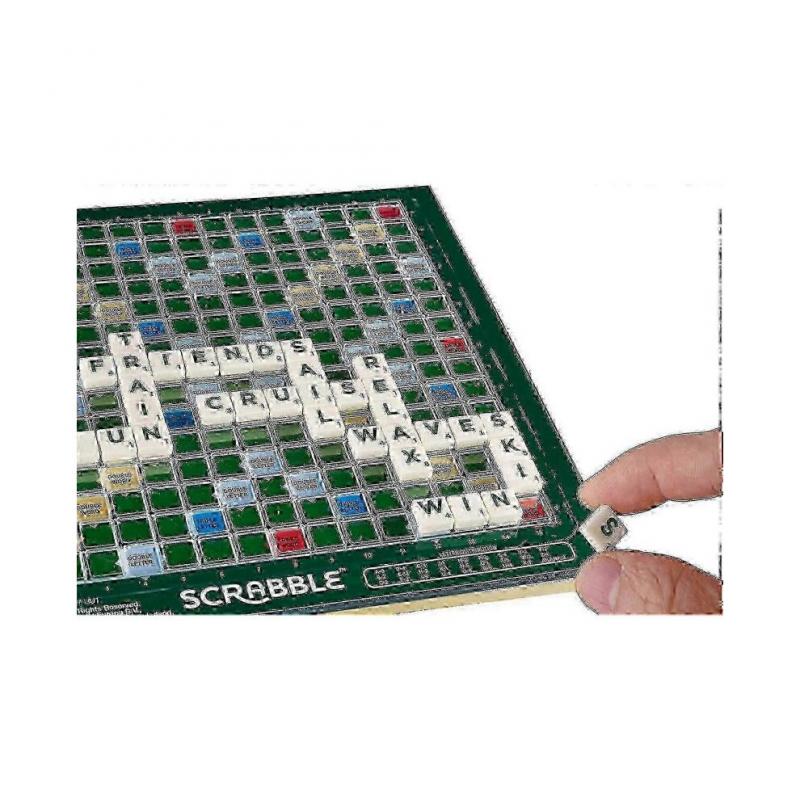 Large Scrabble Game with Rotating Wooden Board