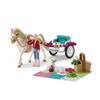 Calèche pour le spectacle équestre, coffret schleich avec 32 éléments inclus dont 1 cheval schleich et 1 personnage, coffret