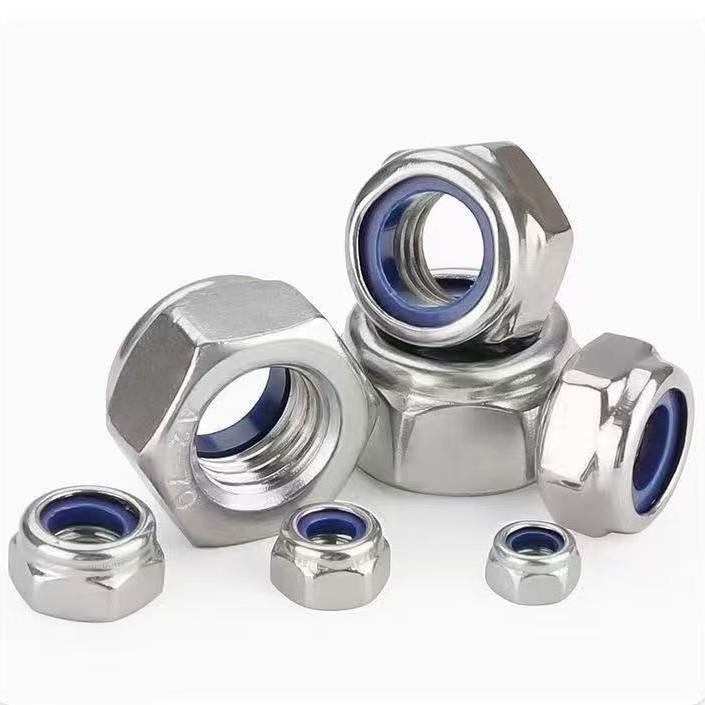 304 Stainless Steel Nylon Self-Locking Anti-Slip Nut DIN985 M3/M4/M6