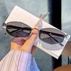 1/2pcs Small Square Metal Sunglasses Women Steampunk Leopard Decoration Multi Color Sun Glasses Fashion Eyewear