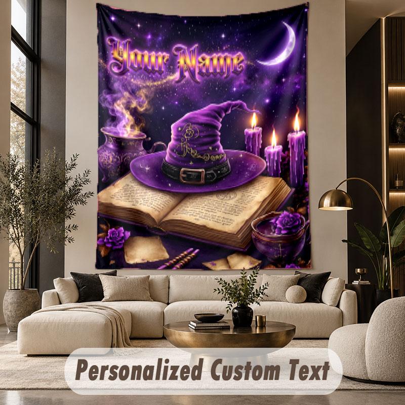 Witchcraft (72) Theme Custom Tapestry Personalized Custom Name Text Wall Hanging Tapestry Home Decor Background Cloth