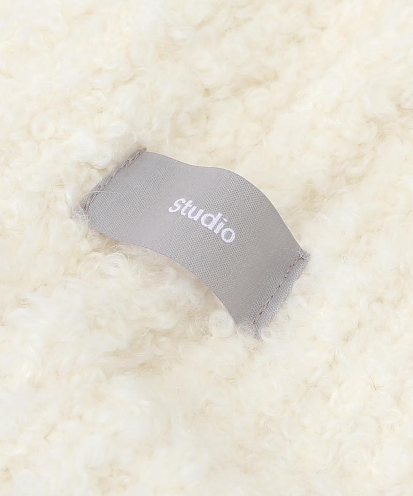 Eondeokeonteulolseutyudio Winter Ribbon Boucle Beanie / Mohair Boucle / Iv