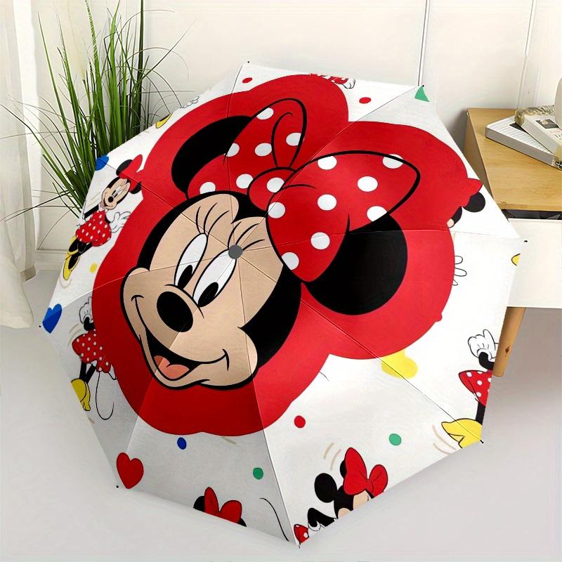 

Minnie Mouse, Polka Dots Automatic Opening and Closing Umbrella, Compact Travel Umbrella, Lightweight and Portable, Suitable for Beach Commu