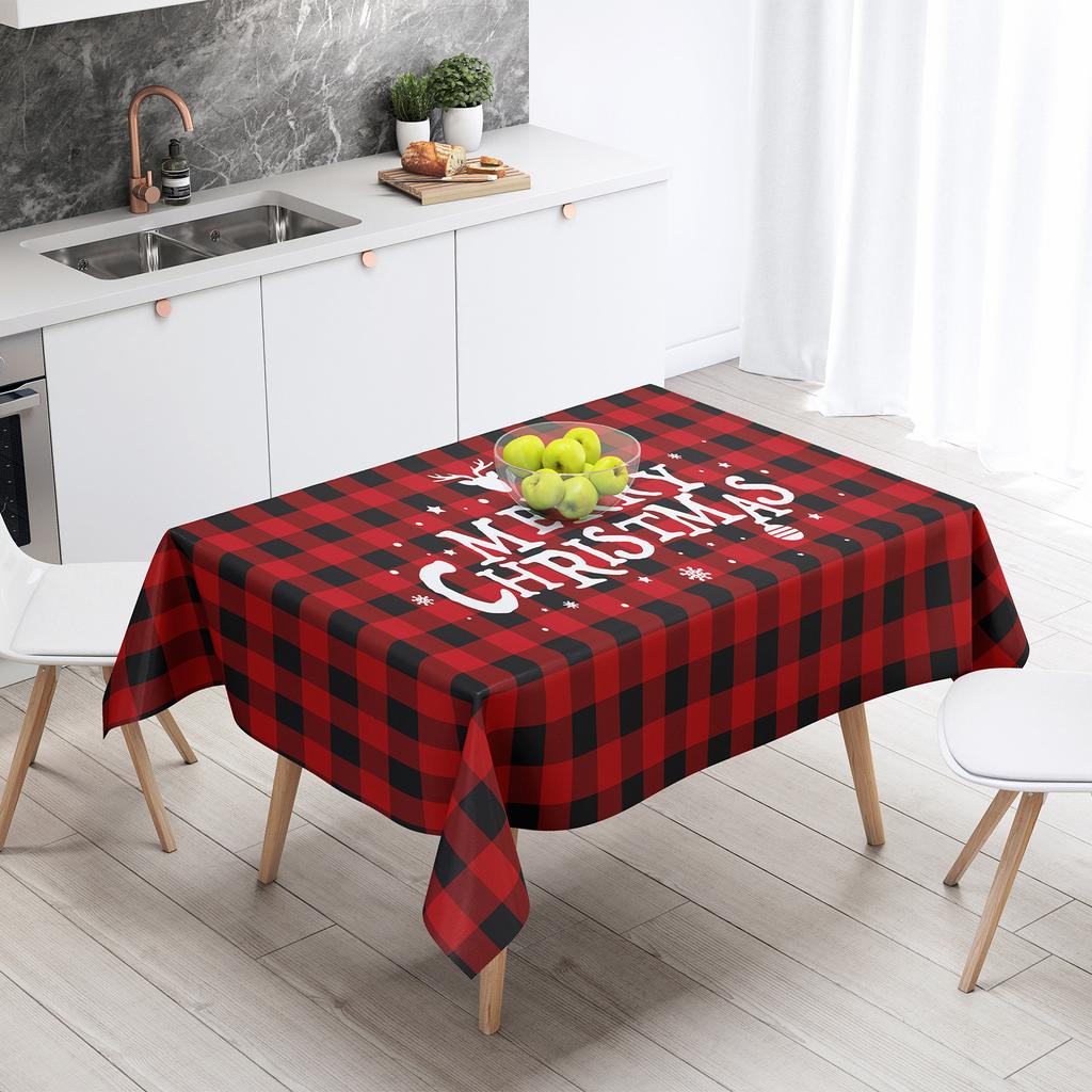 Christmas Tablecloth Festive Table Cloth Decoration Christmas Coffee Table Table Table Dustproof Beautiful Tablecloth