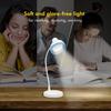 LED Table Lamp, Round and Flexible Design with 3 Grade Dimming, 6W Desk Lamp for Study with Adjustable Neck, White, ABS, Pack of 1