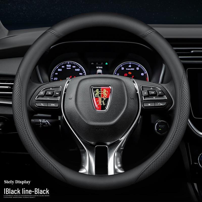 Genuine Leather Steering Wheel Cover for Roewe I5, RX5 MAX, I6, Ei5, RX3, iMAX8, 550, 360, 350