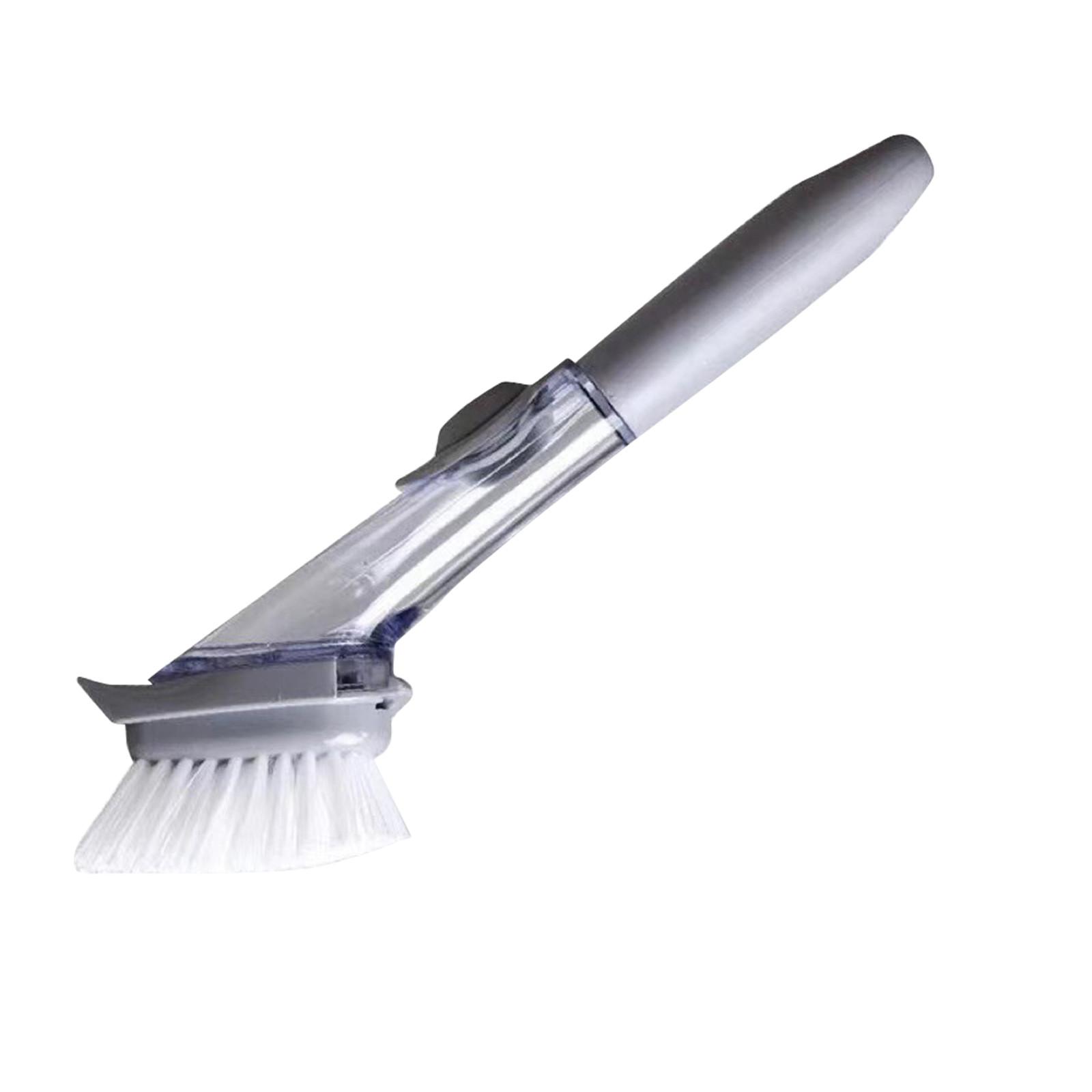 Hydraulic Brush, Automatic Dish Scrubbers Brush, Dish Brush With Stand, Dishwashing And Cleaning Brushes, Adding Liquid Pot Soft Kitchen Brush Kitchen