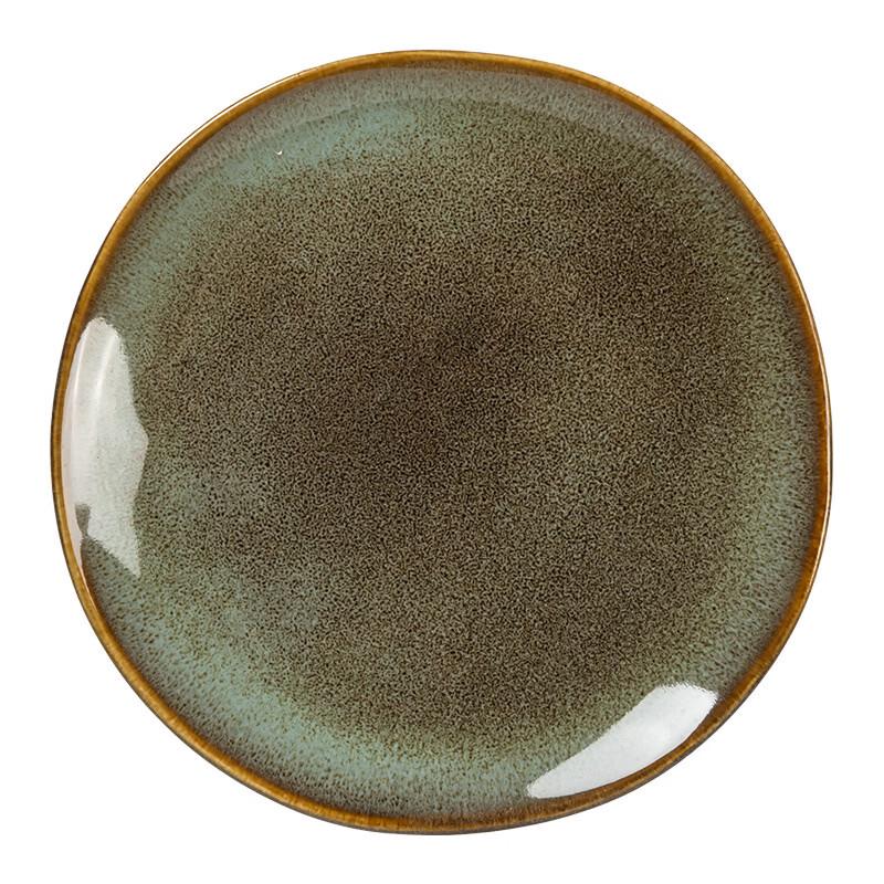 Petite Assiette Céramique Glaçure Four Abay