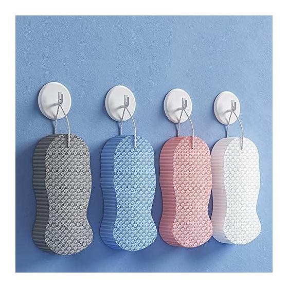 [4 Pieces] Dirt Scrub Sponge, Dirt Scrub Sponge, Exfoliating Body Sponge, Baby Dirt Scrub Sponge, Pore Cleaning, Exfoliating, Sponge, Soft, Shower
