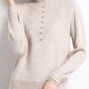Autumn and winter women's new warm half-high collar base shirt, mother's wear, knitted thick sweater