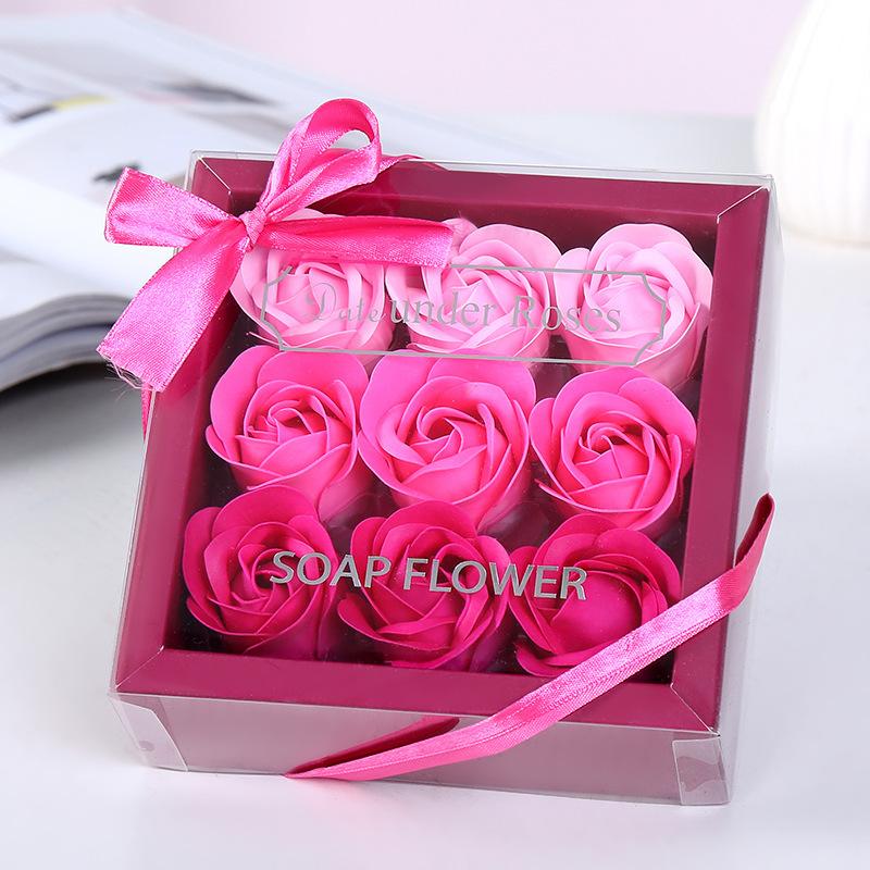 Soap Flower Roses Faux Eternal Flower Gift Box Valentine's Day Simulated Flowers Valentine's Day Faux Flowers For Birthday Gift