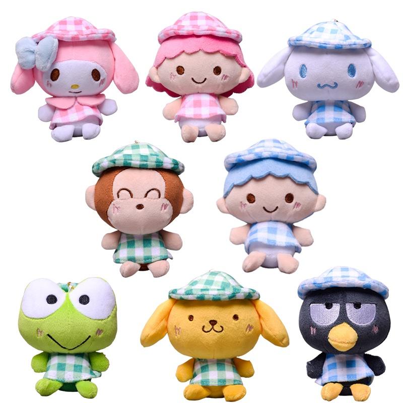 Cute Sanrios Kuromi Melody Cinnamoroll Plush Doll Pendant For Bag And Keychain Decoration