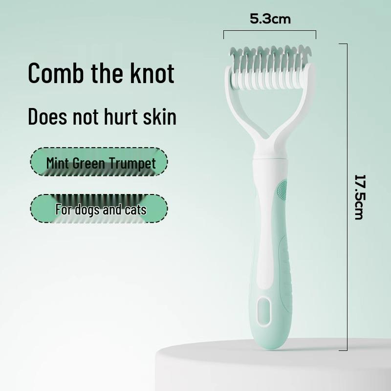 Pet Knot Opener and Grooming Comb for Dogs & Cats – Removes Loose Hair & Detangles Long-Haired Pets
