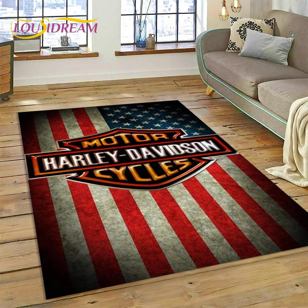 

27 Style Harley-y Motorcycle Logo Rug Carpet for Living Room Bedroom Home Decor,floor Mat Non-slip for Sofa Doormat Gift kids 70x100cm