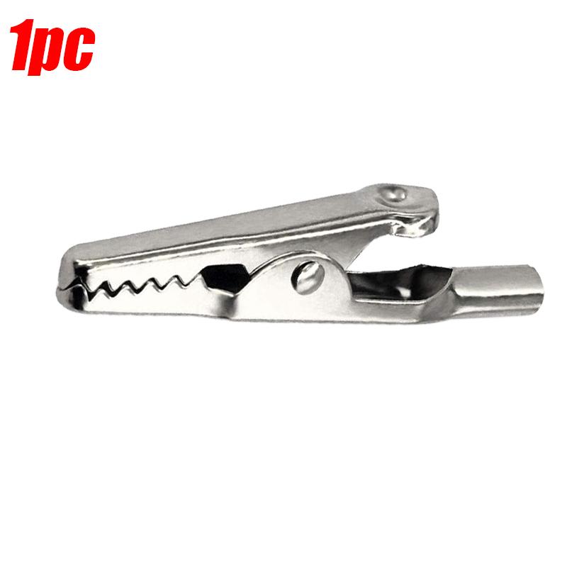1/50pcs Metal Alligator Clips Crocodile Test Clip Cable Lead Screw Fixing Tools Connectors Silver Electric Test Pins Supplies