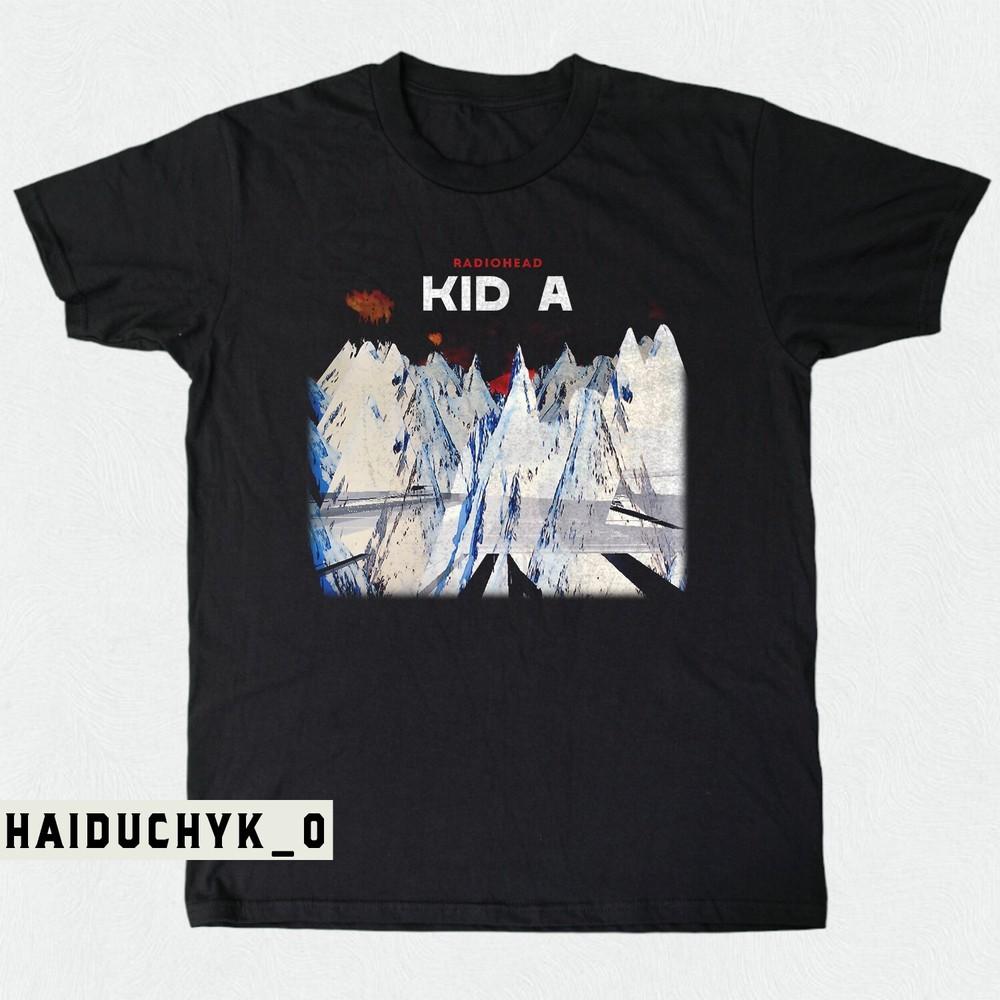 

Radiohead Kid A Рок-группа Унисекс Черная Футболка Размер S-5XL Унисекс Футболка S