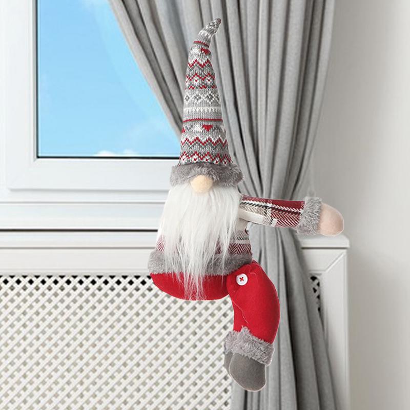 1Pc Handmade Creative Curtain Tieback Room Accessories Christmas Drapes Buckle Cartoon Gnomes Curtains Buckle Window Fringe