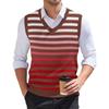 Men's Fashion Printed V-Neck Sleeveless Knitted Pullover