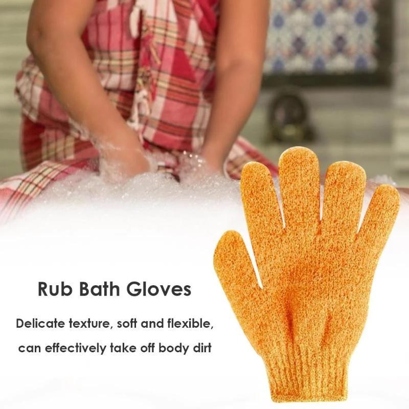 1PCS Household Five Fingers Bath Gloves Shower Towel, Scrub, Body Wash, Children Home Supply Elastic Wipe, Back Bathing, Limpeza