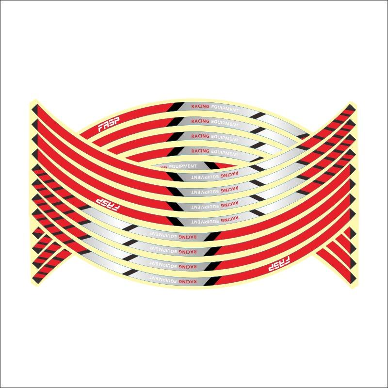 16Pcs Universal 17"18" Strips Motorcycle Wheel Stickers Car Reflective Rim Tape Motorbike Bicycle Auto Decals for Honda